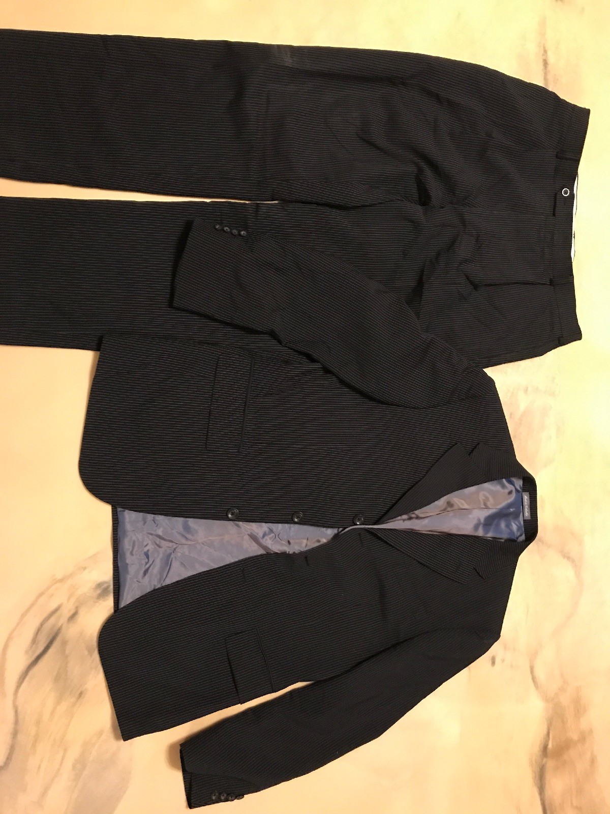 Oscar Dela Renta Suit Made In Colombia 36 W 32 L Pants And Jacket 42 R Stripe