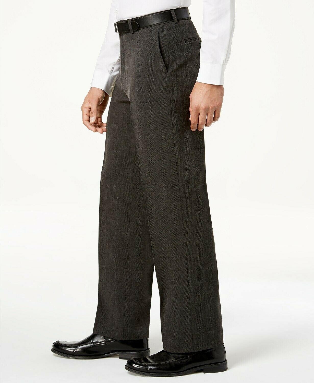 Nautica Mens Modern fit 2 Piece Suit 40 R Pants 34 / 32 Charcoal Gray Solid