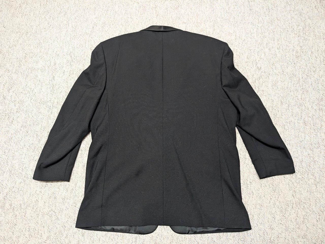 vintage 1950s-60s blazer USA made POPLIN cotton 40R navy blue 2/3 ROLL preppy