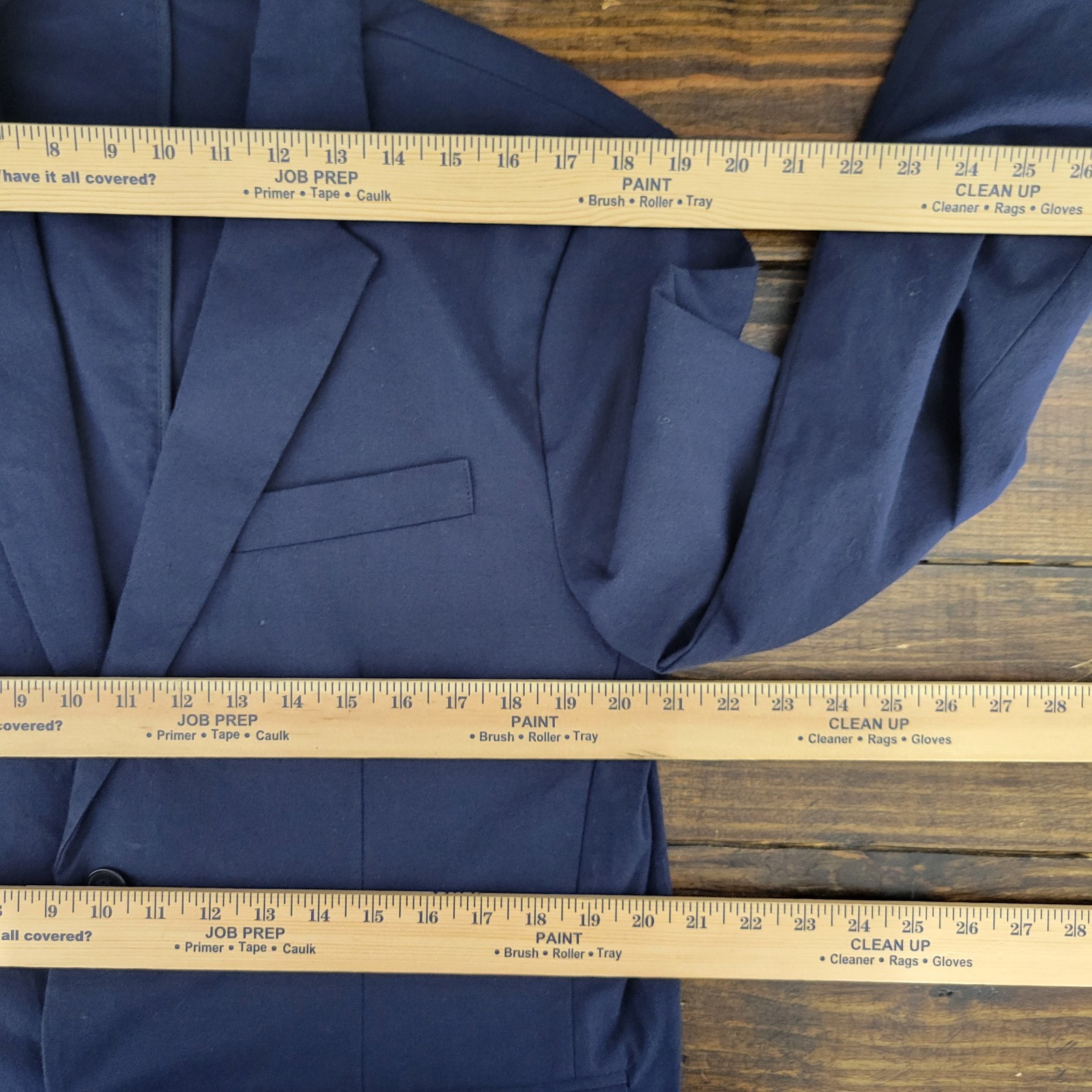 Old Navy Men’s Sport Coat Blazer Two Button Navy Blue Cotton Spandex Size LARGE