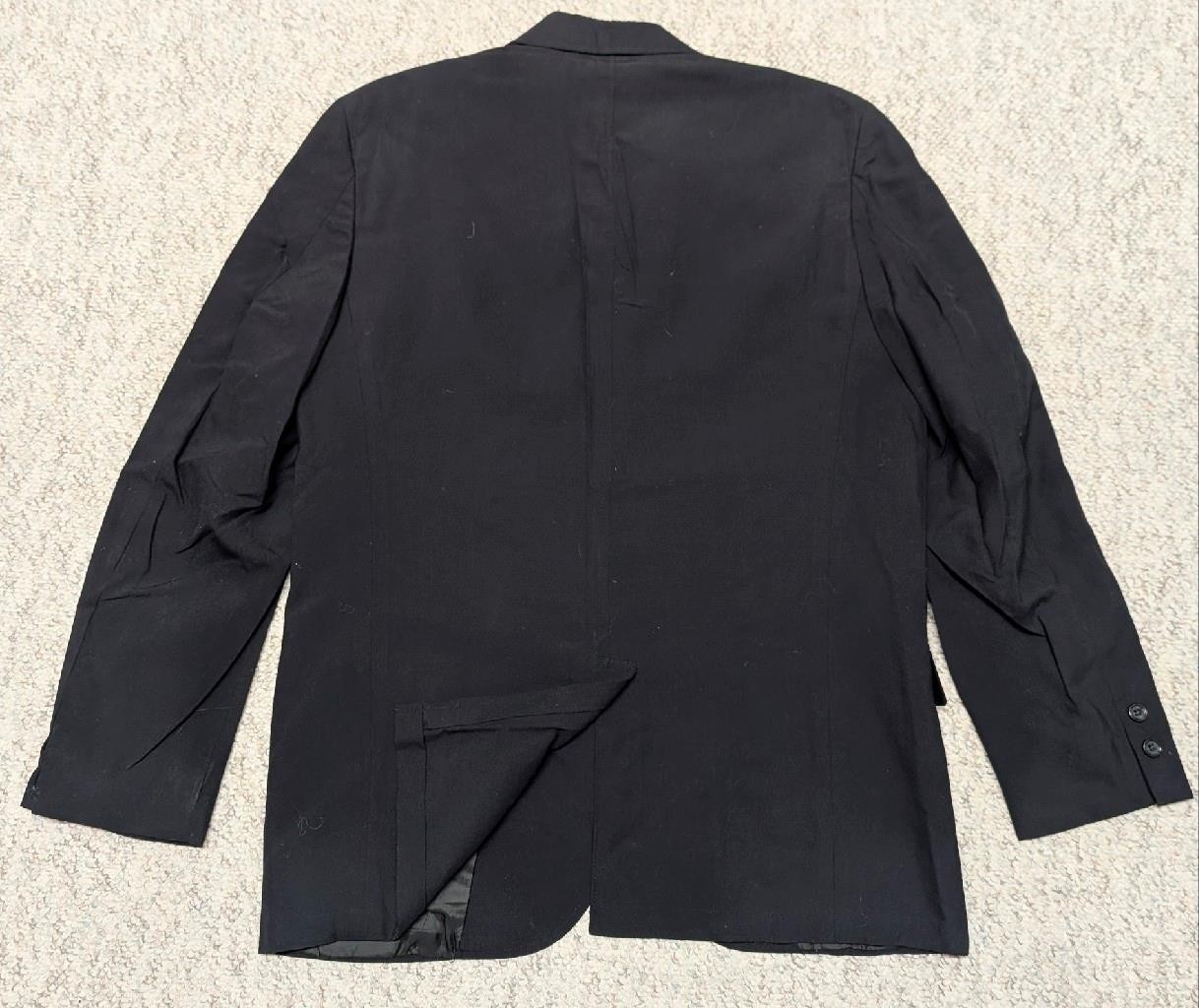vintage 1950s-60s blazer USA made POPLIN cotton 40R navy blue 2/3 ROLL preppy