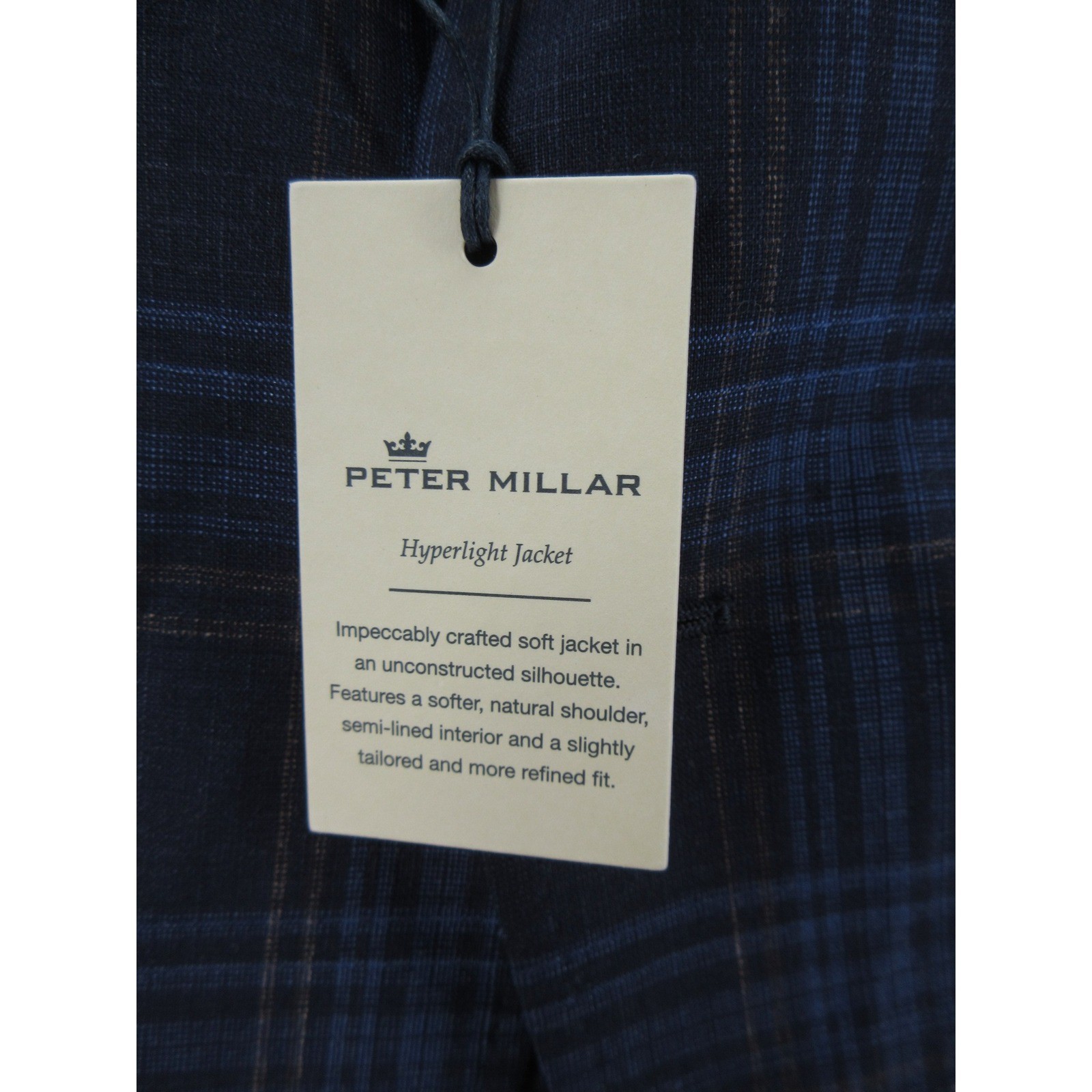 Peter Millar Sport Coat Men 50 Navy Blue Hyperlight Blazer Wool Silk Linen NEW
