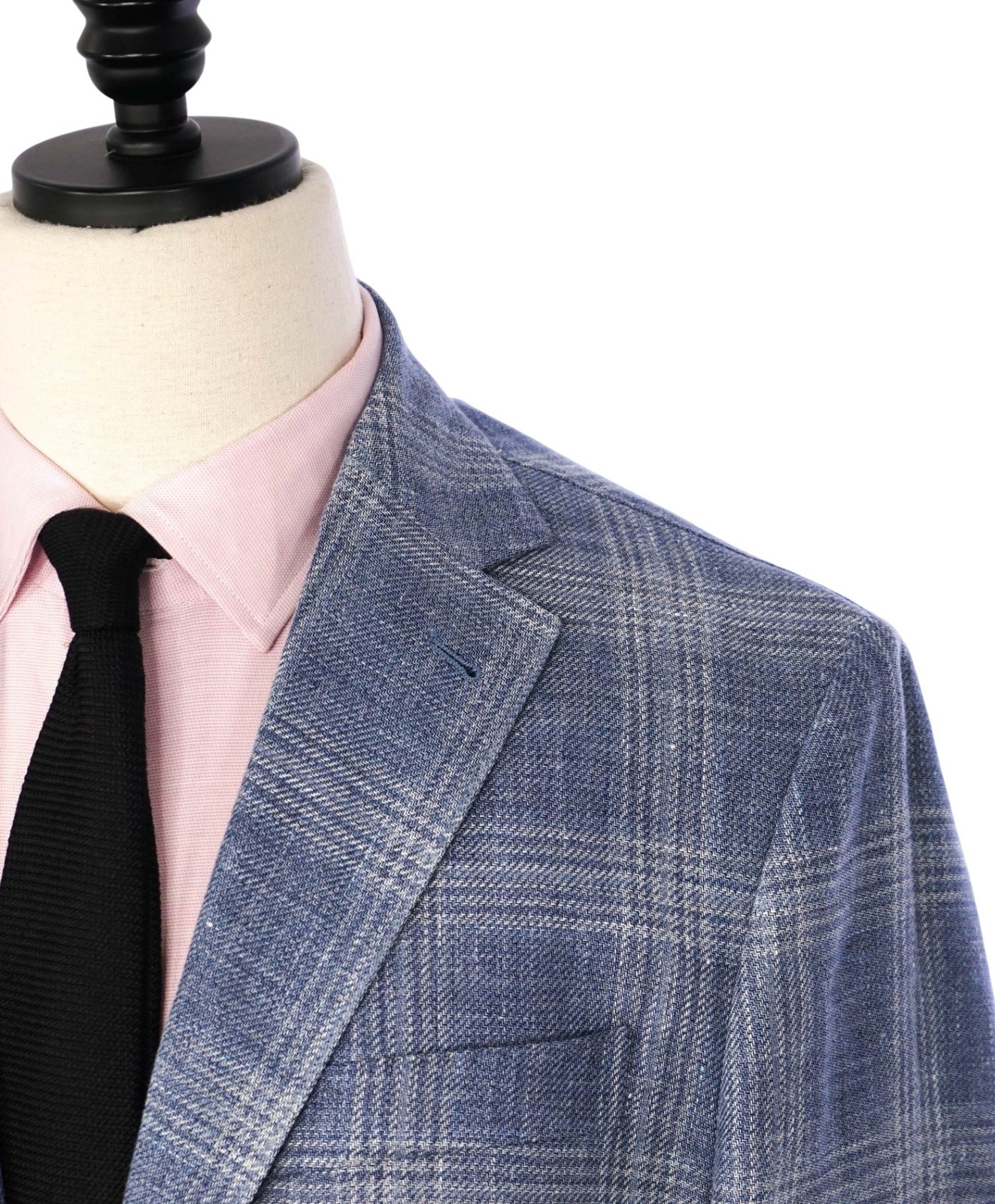$1,995 CORNELIANI – Baby Blue Wool/Linen Coat Insert Blazer – 44R
