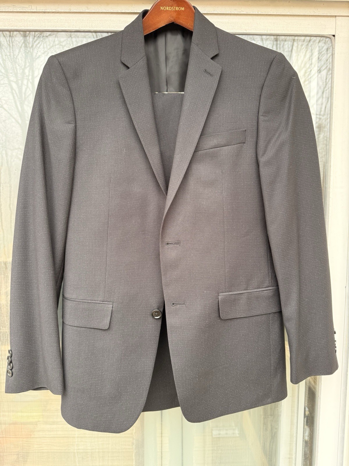 John Varvatos Star USA Men’s Black Suit 38 Regular Slim Fit 32 Waist Pants
