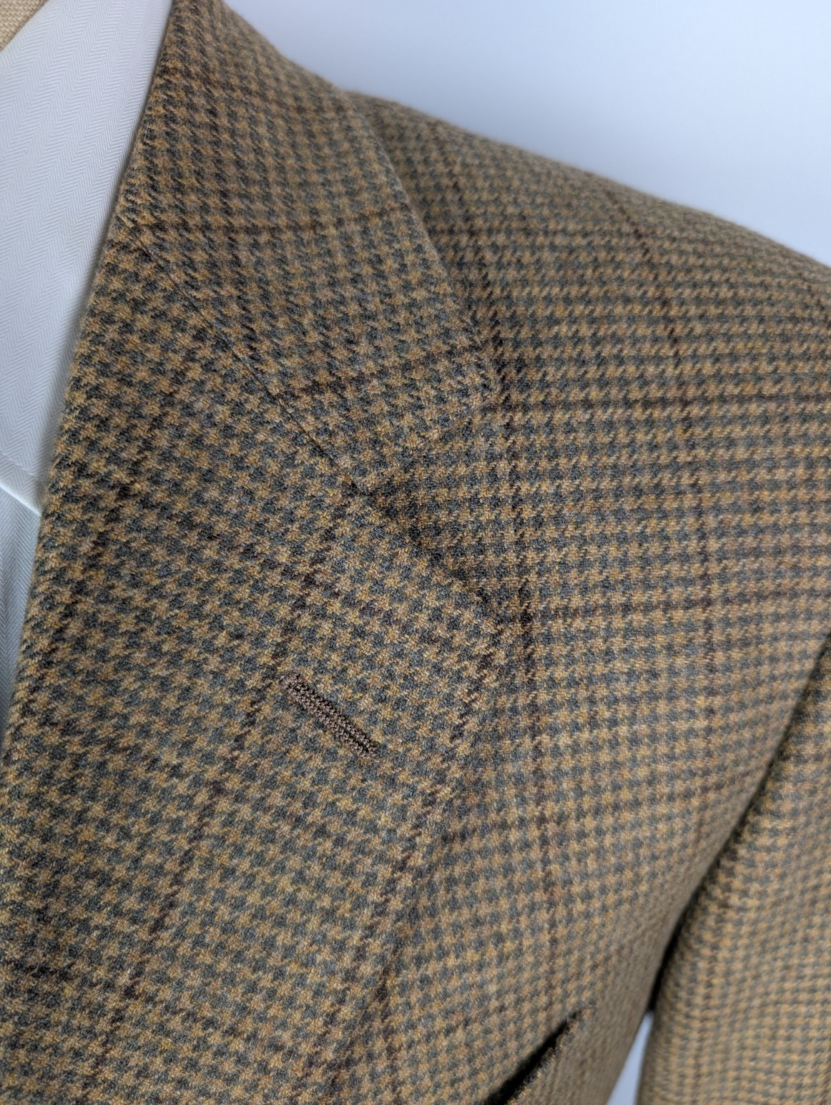 PAL ZILERI Sport Coat Dual Vent 100% Wool Houndstooth Check Sz 52R IT 42R US