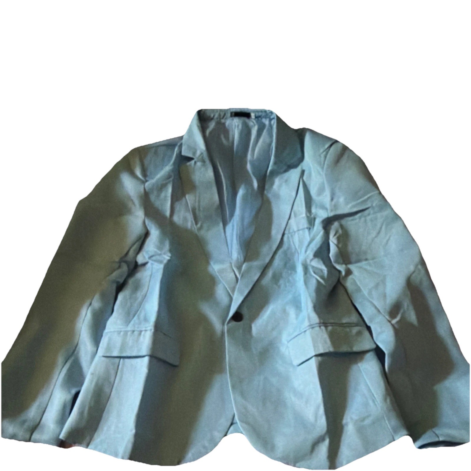 Light Blue men Pant Suit Set, Jacket & Pants, Size L, Tailored, Solid