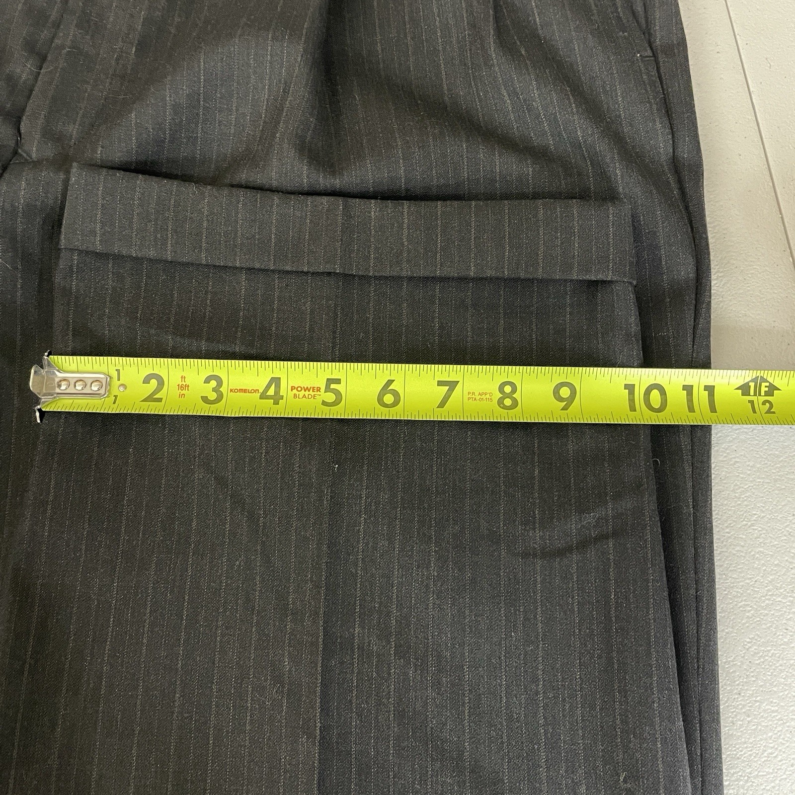Andrew Fezza 2 Piece Suit Mens 46L 38×32 Brown Striped Wool Double Breasted Peak