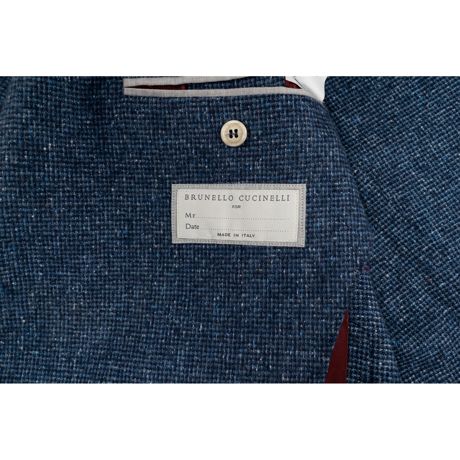Brunello Cucinelli Mens Blue Silk Wool Cashmere 3 Button Blazer Sport Coat IT 56