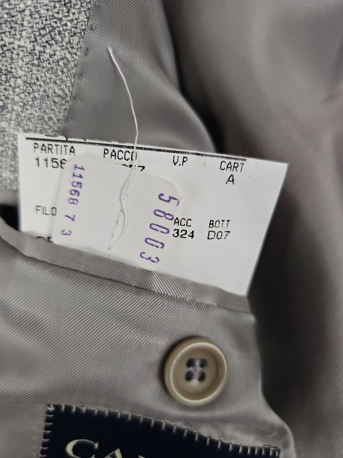 Canali Blazer Wool Silk Linen Sport Coat Jacket Windowpane Gray Mens Size US 48L