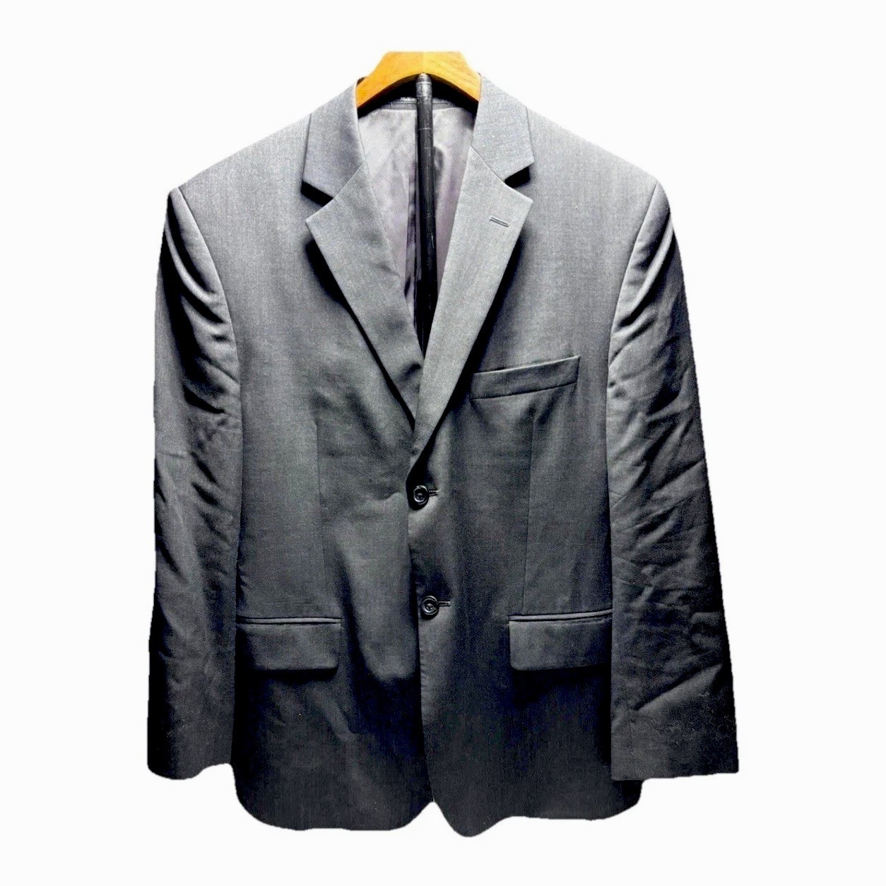 Pronto Uomo 100% Wool Button Blazer Sport Coat Menswear 42S Black Gray Jacket