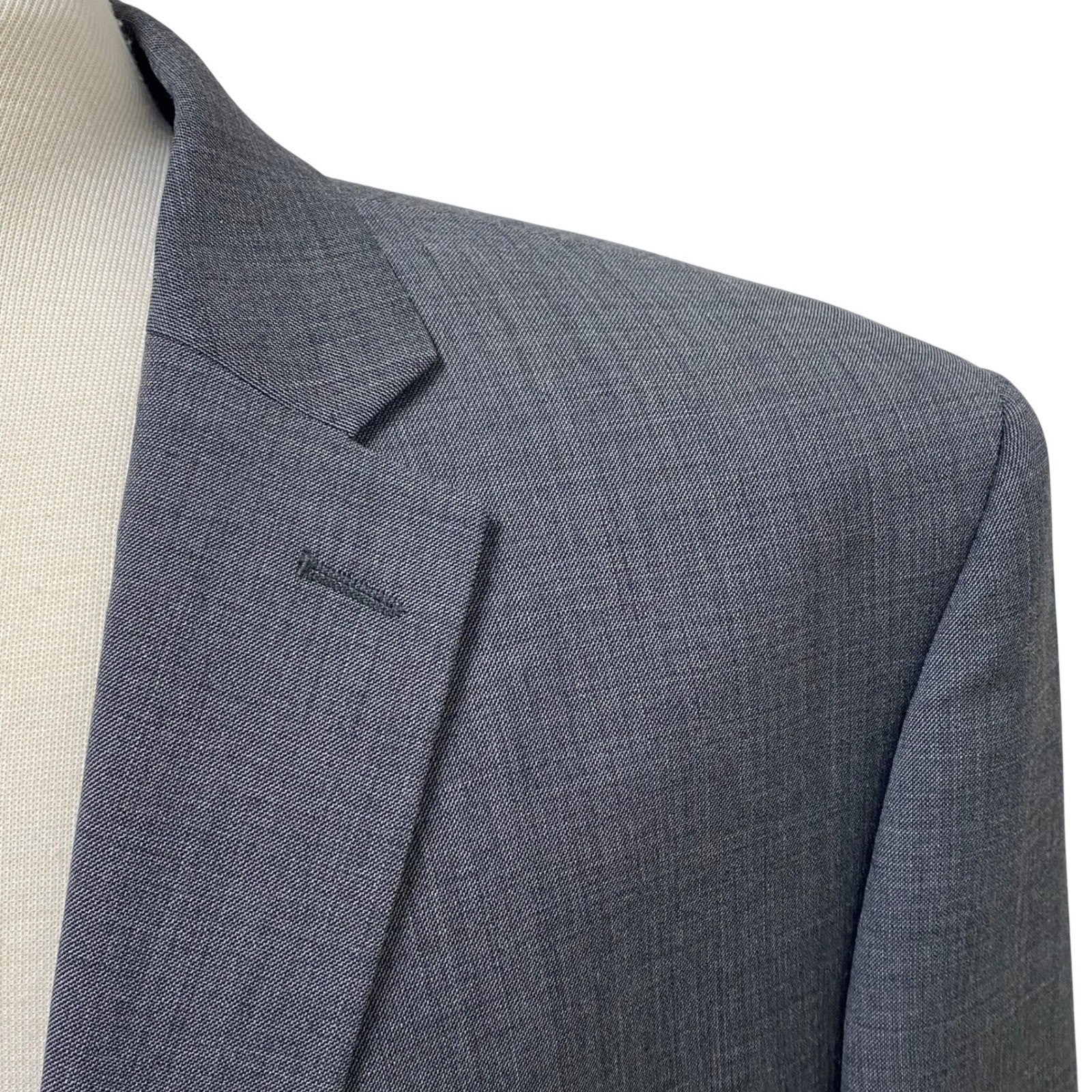 Lauren Ralph Lauren Blazer Mens 48R Gray Woven Two Button Wool