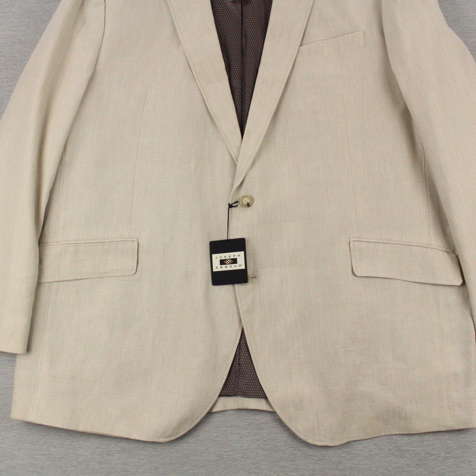 Joseph Abboud Blazer Mens Size 2X Natural Classic Fit Linen Polyester Cotton NEW