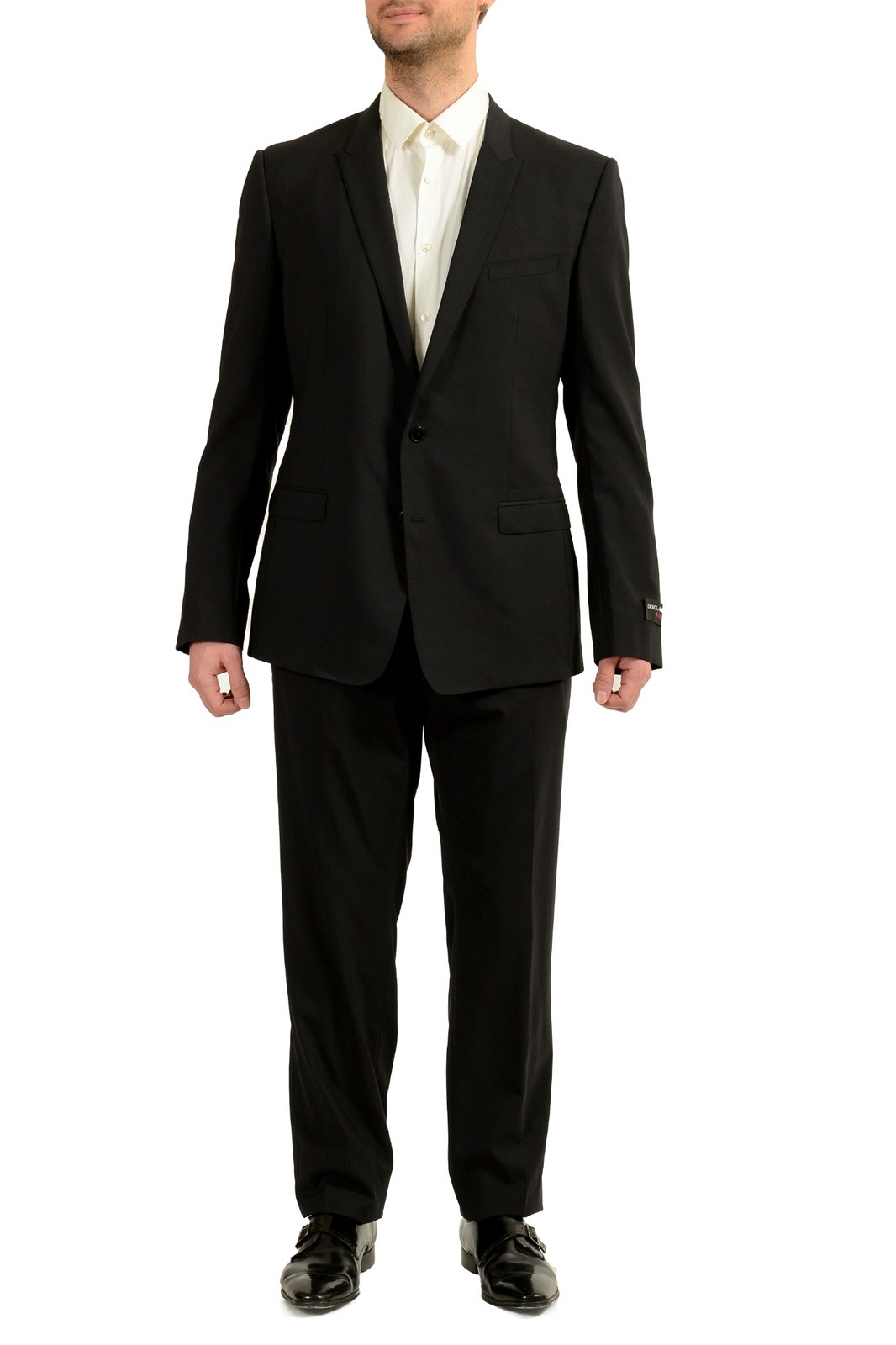 Dolce & Gabbana Men’s “Gold” Black Wool Two Button Suit US 46R IT 56R