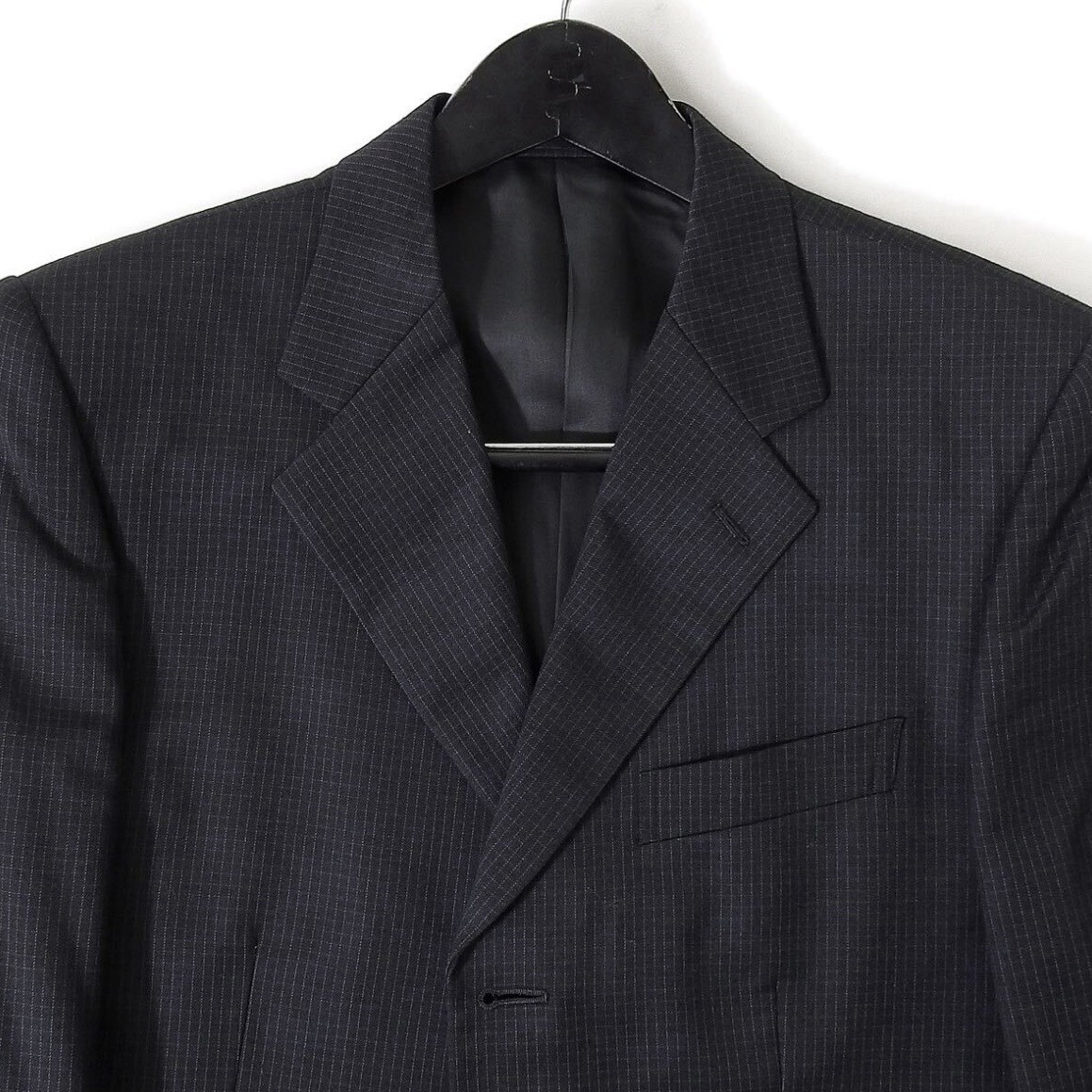 Paul Smith LONDON Tessilstrona Wool Suit M Charcoal Check Vintage Japan
