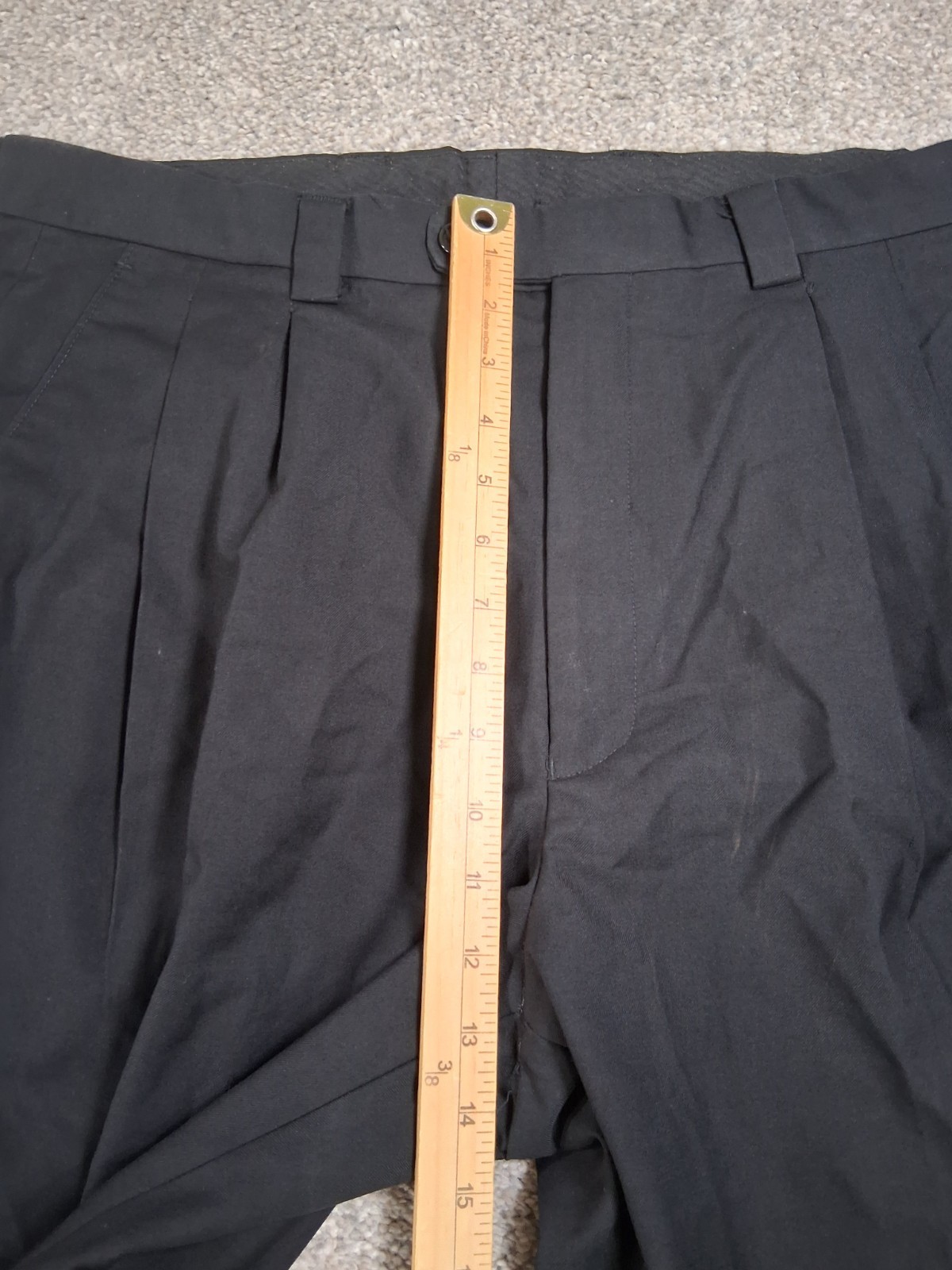 Inserch Mens Jacket XL Pants 38×26.5 Black Button Up Pockets Polyester Blend